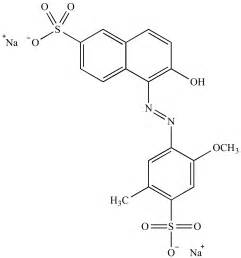 Allura Red formula E129 stock image. Illustration of chemistry