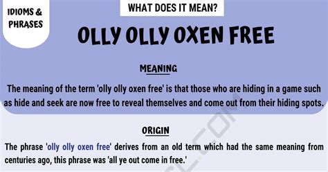ally ally oxen free meaning