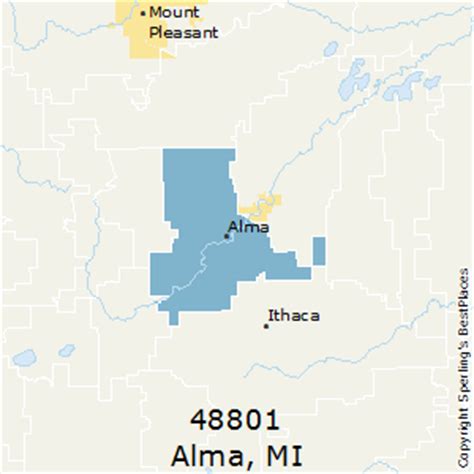 Alma Mi Full Zip Code