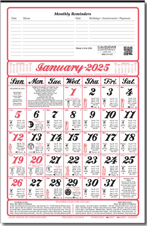 The Old Farmers Almanac 2025 Calendar Marja Shandie