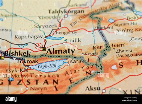 almaty in kazakhstan map