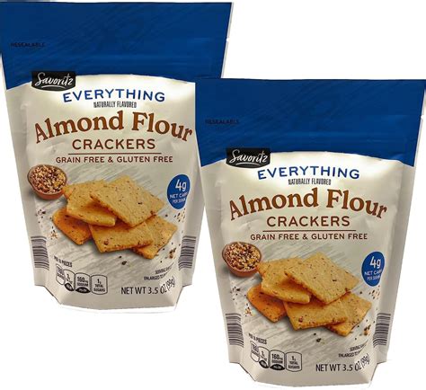 Almond Flour Everything Crackers