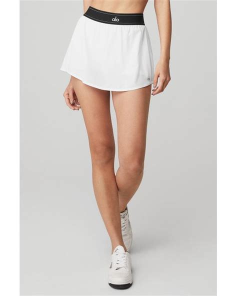 alo white tennis skirt