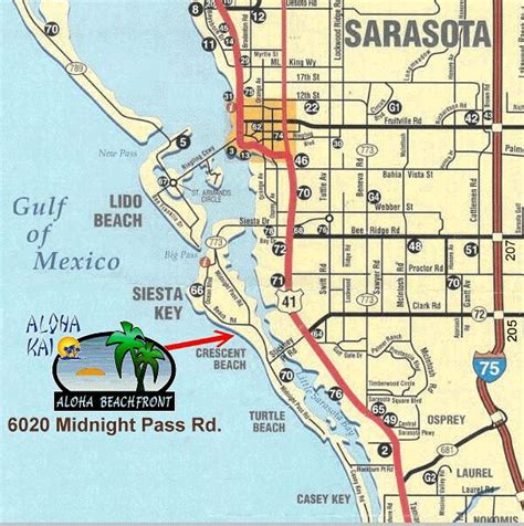 Aloha Kai Siesta Key Map