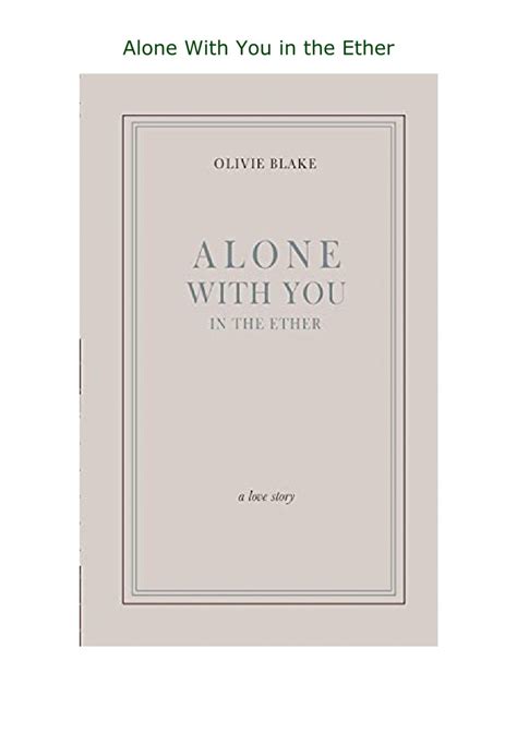 Cool Alone With You In The Ether Deutsch 2023