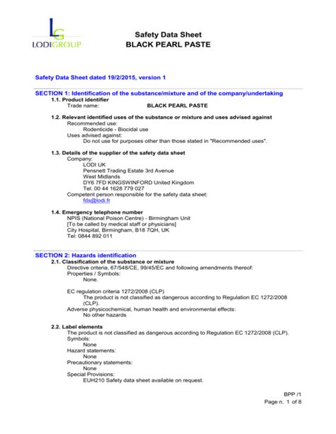 Alpha-Pro Prophylaxis Paste Safety Data Sheet