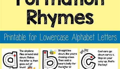 Alphabet Formation Rhymes Free