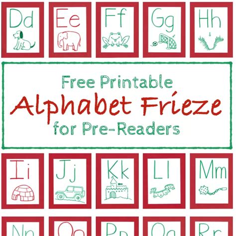 Alphabet Frieze for Beginning Readers (Free Printable) Flanders