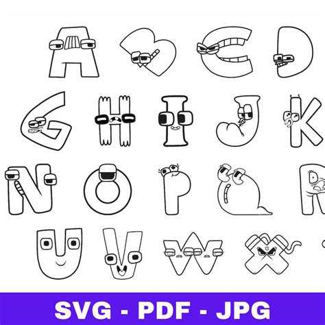 Alphabet lore coloring page APK for Android Download