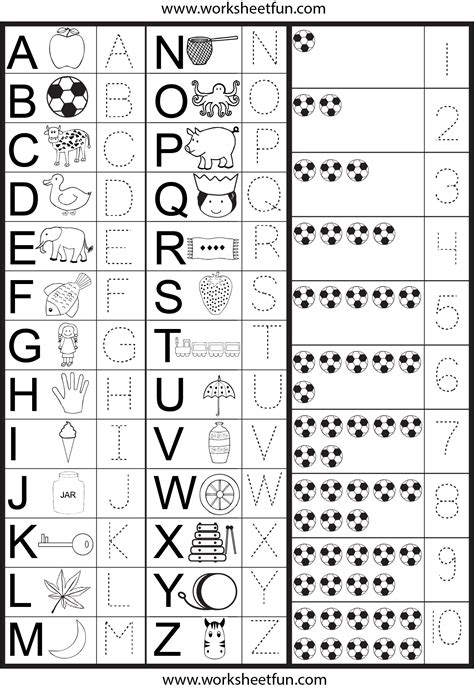 Alphabet And Numbers Exercises