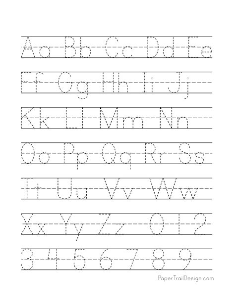 Alphabet Handwriting Practice Sheets