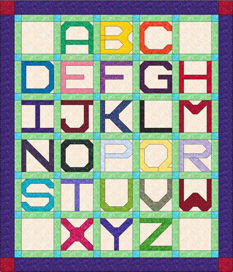 Alphabet Quilt Block Pattern Free