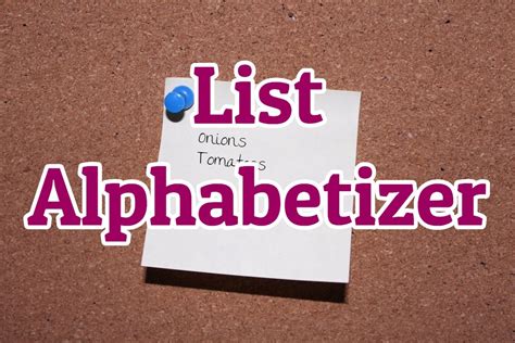 alphabetize list