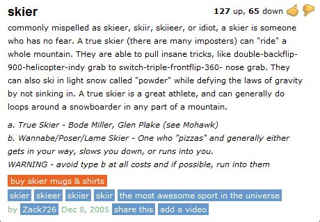 Alpine Skiing Urban Dictionary