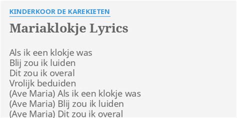 als ik een klokje was