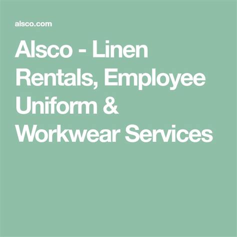 alsco linen and workwear