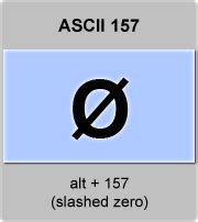 alt code for zero with slash