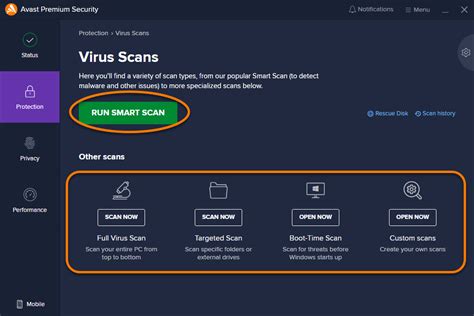 alt free virus scanner to avast
