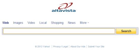 altavista - yahoo search results