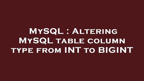 Alter Column Mysql Unique