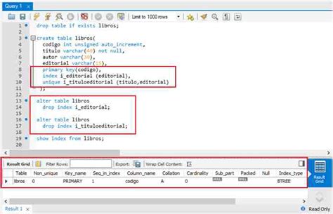 Alter Table Mysql Drop Index