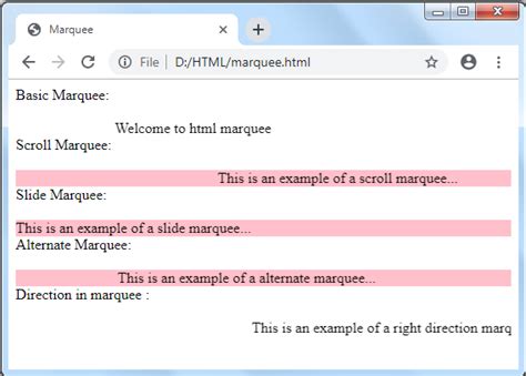  62 Most Alternative For Marquee Tag In Html5 In 2023