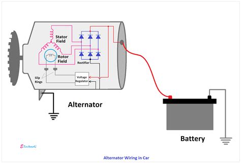 alternator internal wiring diagram