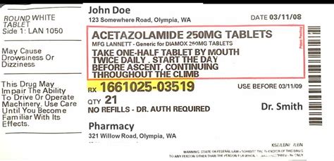 altitude sickness medication