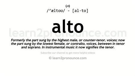 Alto Definition Origin