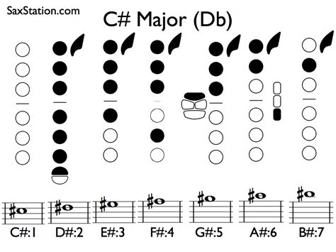 Alto Sax C Sharp Scale