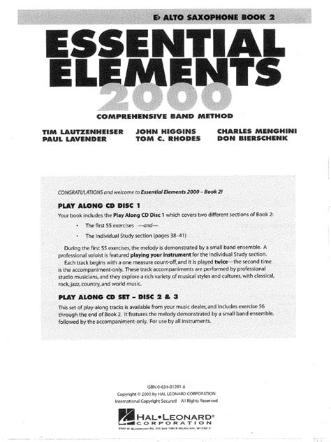 Alto Sax Essential Elements Pdf