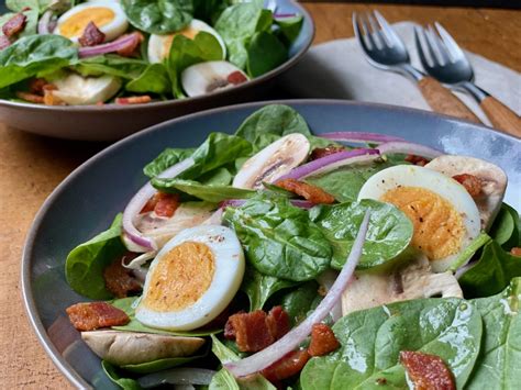 Spinach Salad With Warm Bacon Dressing Alton Brown Recipes POPSUGAR Food Photo 16