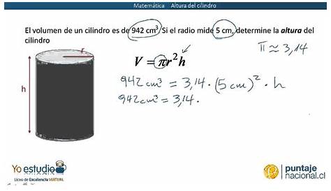 Calcular el volumen y la superficie de un cilindro