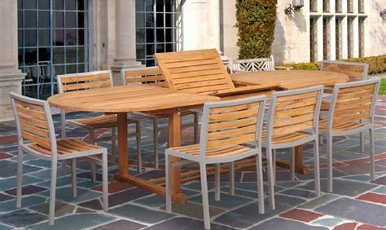 aluminum and teak outdoor furniture