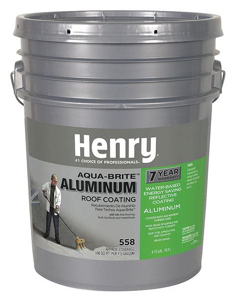 Henry 0.90 Gal 555 Fibered Aluminum Roof CoatingHE555142 The Home Depot
