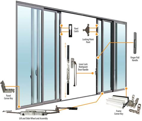 aluminum sliding glass door parts