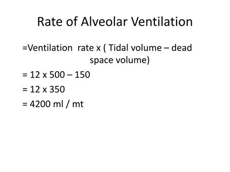 Alveolar Ventilation Rate