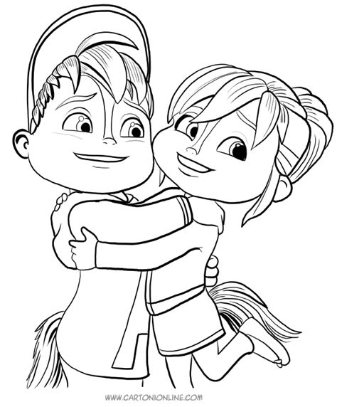 Alvin Chipmunks Brittney Coloring Pages