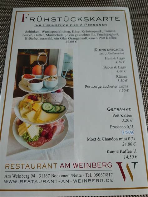 am weinberg restaurant menu