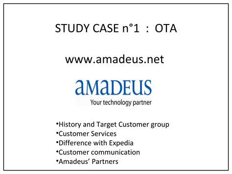 Amadeus Code Case Study