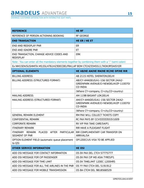 amadeus quick reference guide 2023