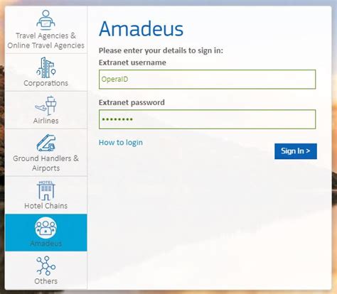 amadeus service hub login
