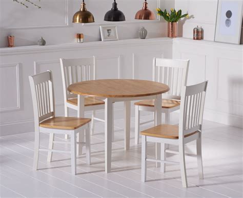amalfi oak and white extending dining table with chairs