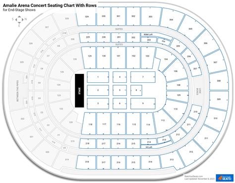 amalie arena seating chart with row numbers