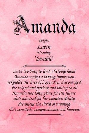 amanda meaning in latin