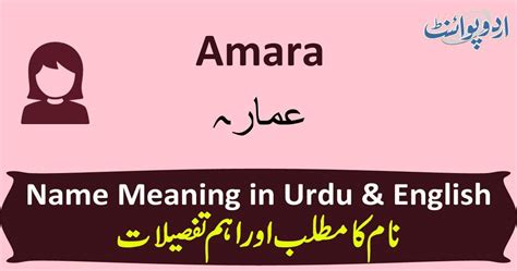 amara meaning in urdu