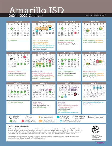 Amarillo Isd Calendar 2024-25