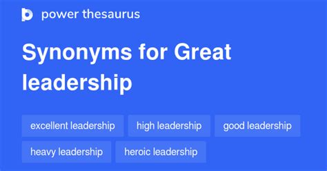 amazing leadership synonyms