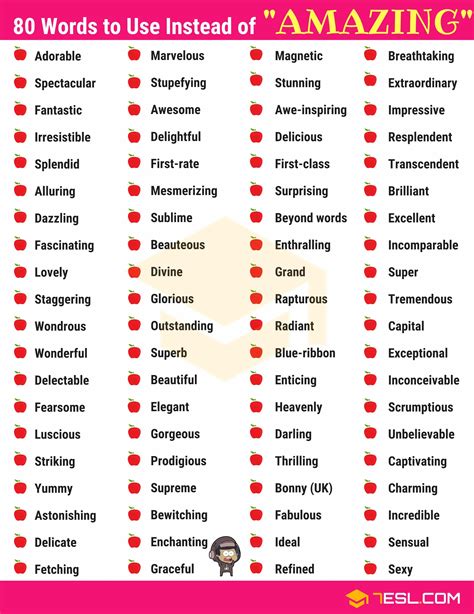 amazing words to use in writing