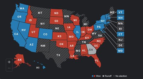 Result of the US Election 2020 Animated Map Showing Red and Blue